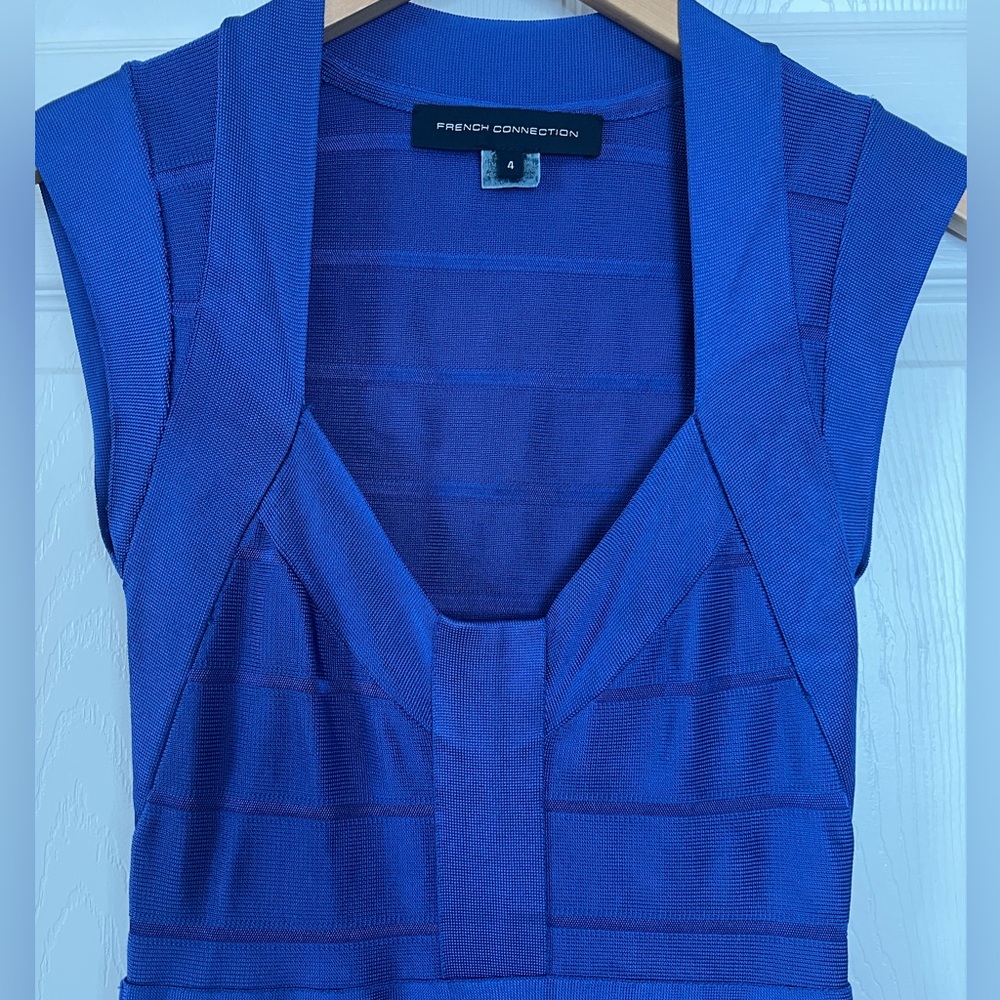 French connection blue bandage dress - Picture 3 of 7